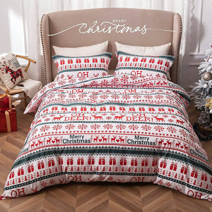 Christmas Bedding Set 3 PCS - Snowflake Deer