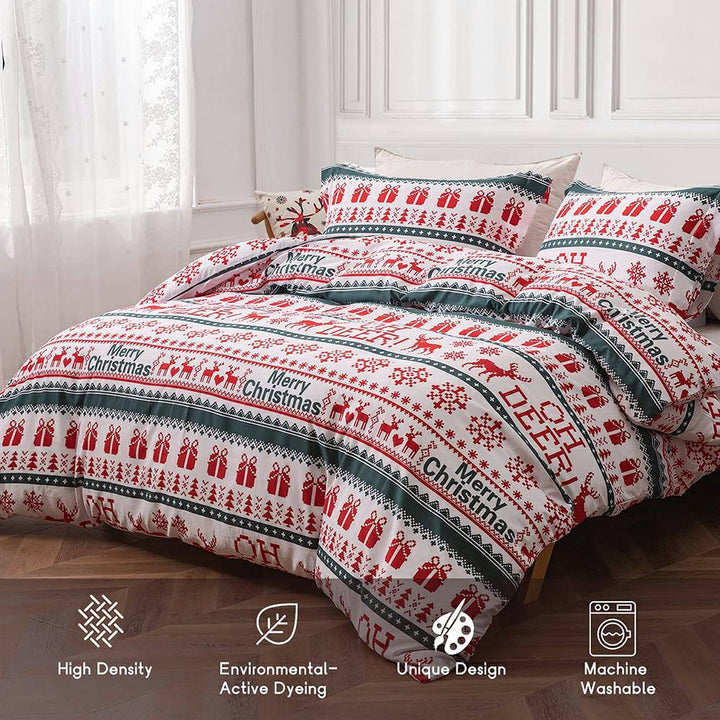 Christmas Bedding Set 3 PCS - Snowflake Deer
