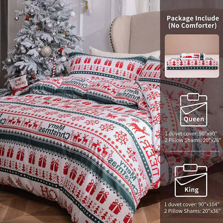 Christmas Bedding Set 3 PCS - Snowflake Deer
