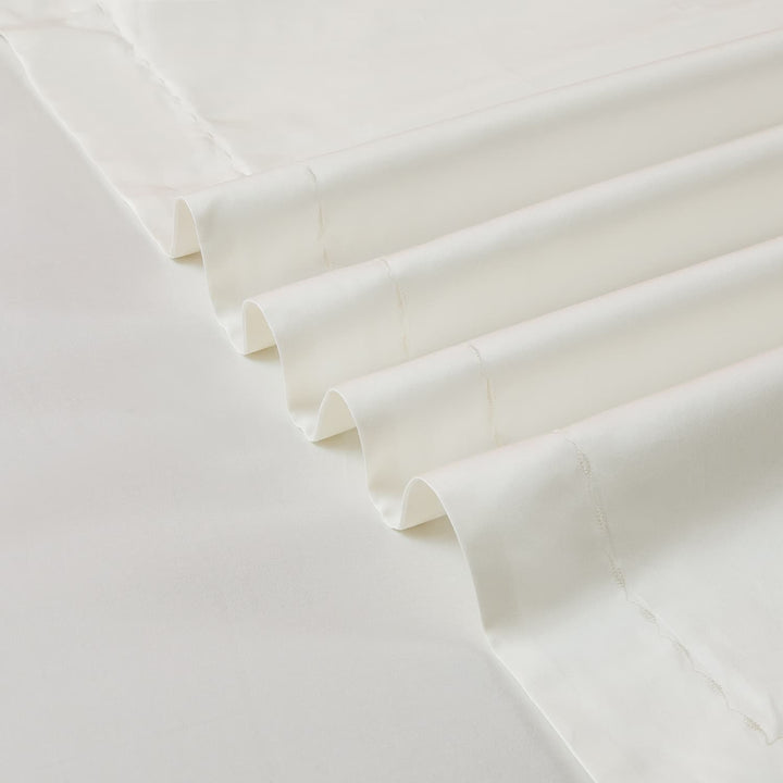 100% Long-Staple Cotton 3 PCS Duvet Cover Set - Pearl White