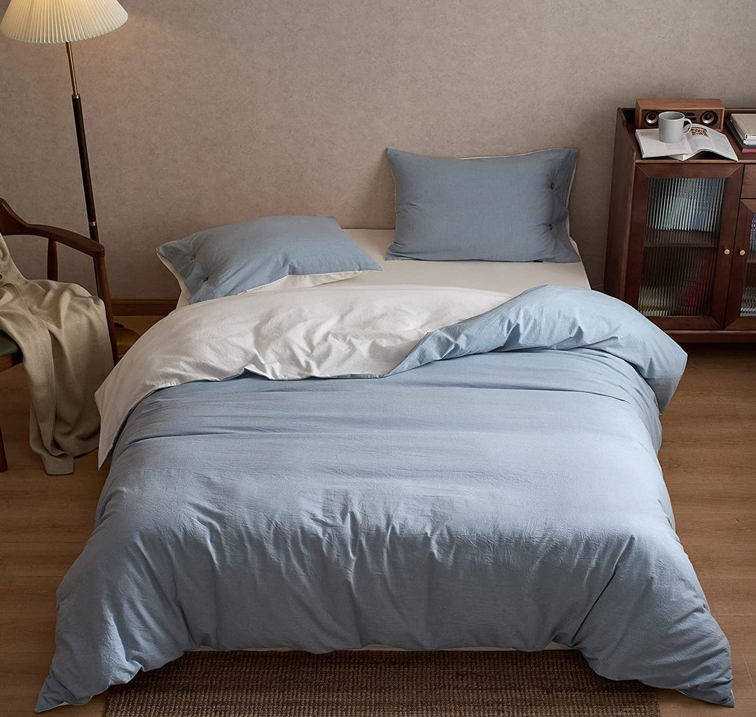 Mildly Home Washed Cotton Reversible Duvet Set Review By Apartmenttherapy.com