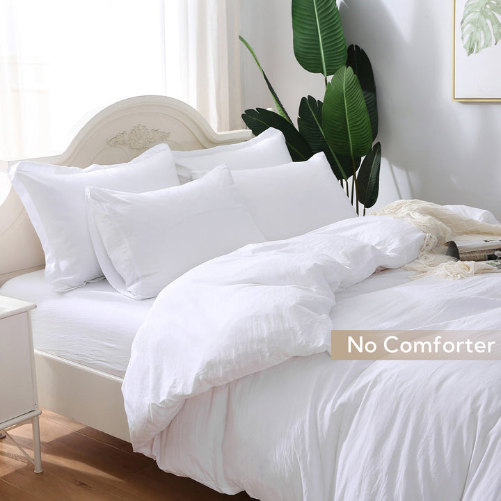 MILDLY 3 Piece Duvet Cover Set - White