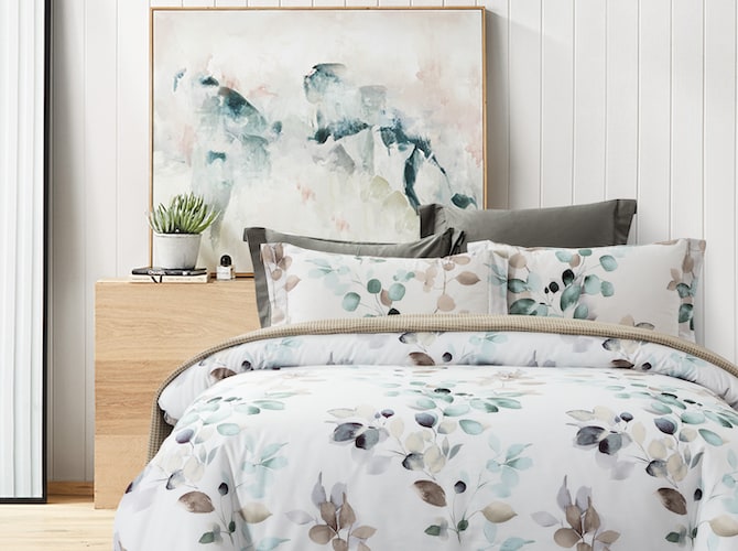 マイルド |掛け布団カバー、花柄寝具、エジプト綿 – Mildly