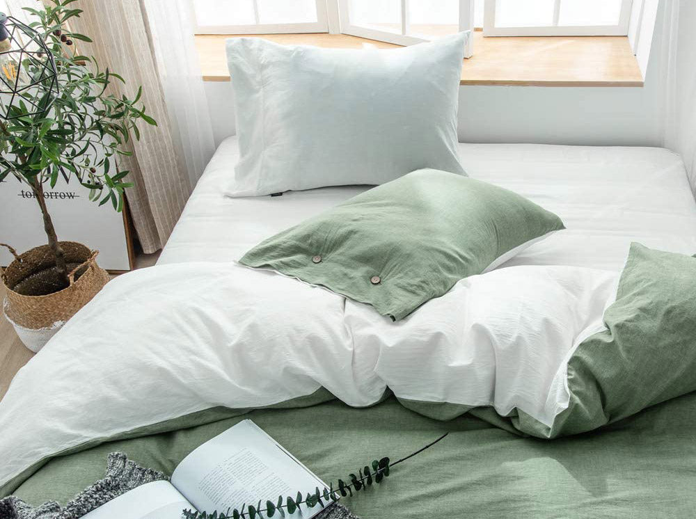 マイルド |掛け布団カバー、花柄寝具、エジプト綿 – Mildly