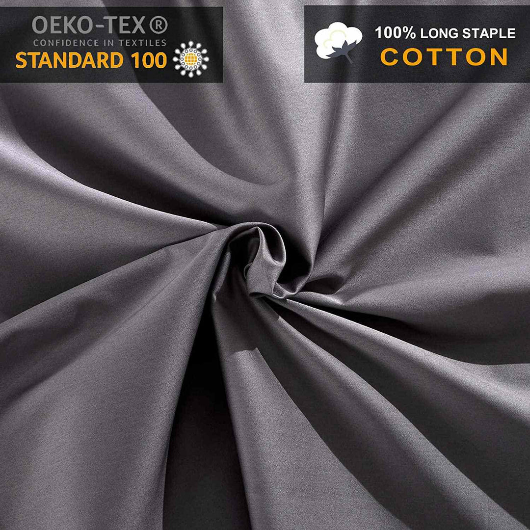 100% Egyptian Cotton 3 PCS Duvet Cover Set - Classic Gray