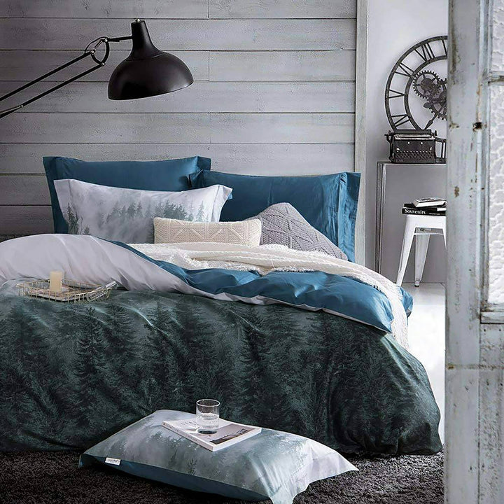 100% Long-Staple Cotton 3 PCS Duvet Cover Set - Forest UK