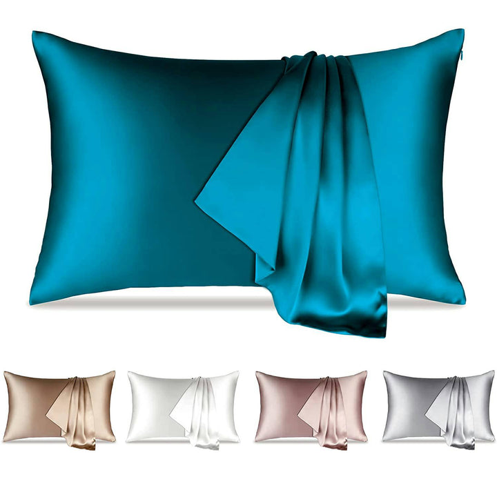 100% Pure Silk Pillowcase - Blue
