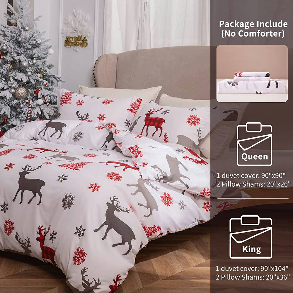Christmas Bedding Set 3 PCS - Deer and Tree