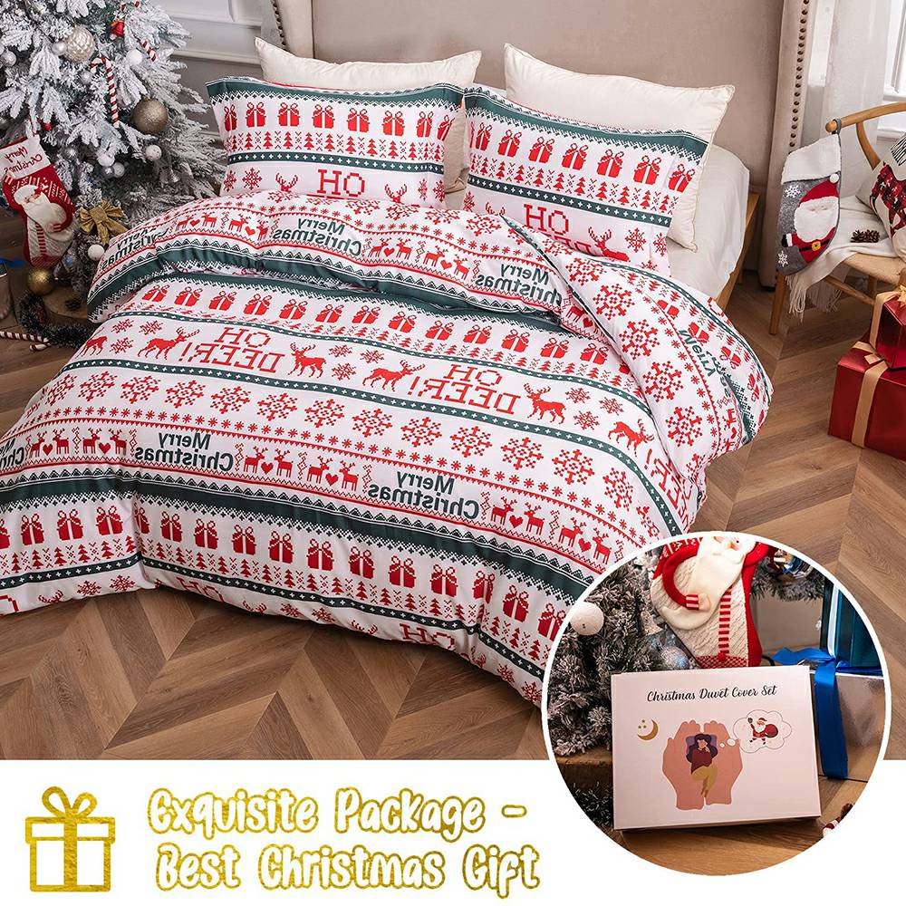 Christmas Bedding Set 3 PCS - Snowflake Deer