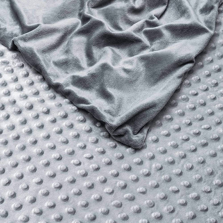 Minky Cozy Fabric Heavy Blanket - Gray - Queen Size 48"x72"